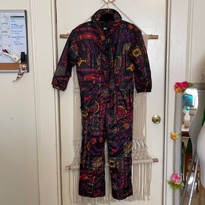 Vintage Roffee junior patterned snow suit size 12